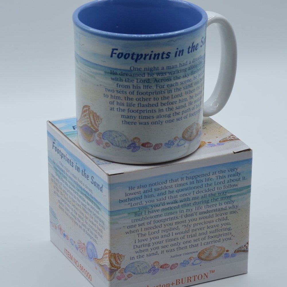 Burton & Burton "Footprints in The Sand" Mug